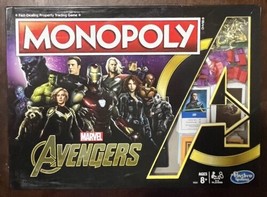 2018 Monopoly Marvel Avengers Movie Family Board Game Parker Brothers Co... - $20.48