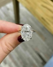 Splendido anello di fidanzamento con diamante a taglio ovale da 4,00 ct, in... - £201.86 GBP