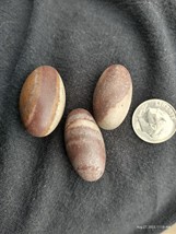 Narmada River Shiva Lingam Natural Stone Approx Pack of 3 Positive Energy 1&quot; SH3 - £5.62 GBP