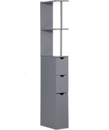 Homcom 54&quot; Tall Bathroom Storage Cabinet, Freestanding Linen Tower With,... - €62,56 EUR