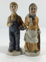 Vintage Figurine Set - Elderly Couple Pair #4 -6&quot; Tall - £3.82 GBP