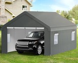 Outdoor 13X20 Ft Carport Heavy Duty Car Canopy, Portable Garage With Mes... - £513.14 GBP