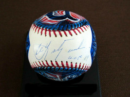 Carl Yastrzemski Hof 89 Red Sox Signed Auto Hand Painted Oml Graded Baseball Psa - £312.86 GBP