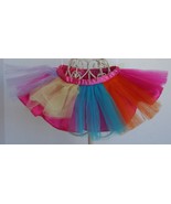 BUILD A BEAR Rainbow Tulle Skirt Satin Lining EUC Hanger Included - £7.81 GBP