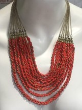 multi strands beaded necklace  - £13.58 GBP
