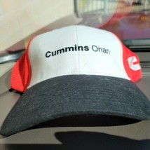 Cummins Onan Baseball Hat Ball Cap Soft White Black Red - £6.64 GBP