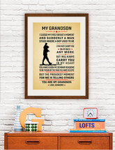 Poster Gift for Grandson from Grandpa I&#39;ll Always Carry You in My Heart Poster - £21.23 GBP+