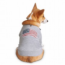 Reddy American Flag Dog Graphic Crewneck Sweatshirt, Large By: Reddy - £12.56 GBP