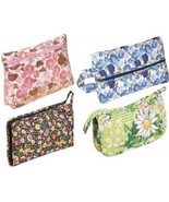 2 Pack Fabric Zippered Cosmetic Bag Beautiful Clutch Gift Randomly Shipped - $9.48 CAD