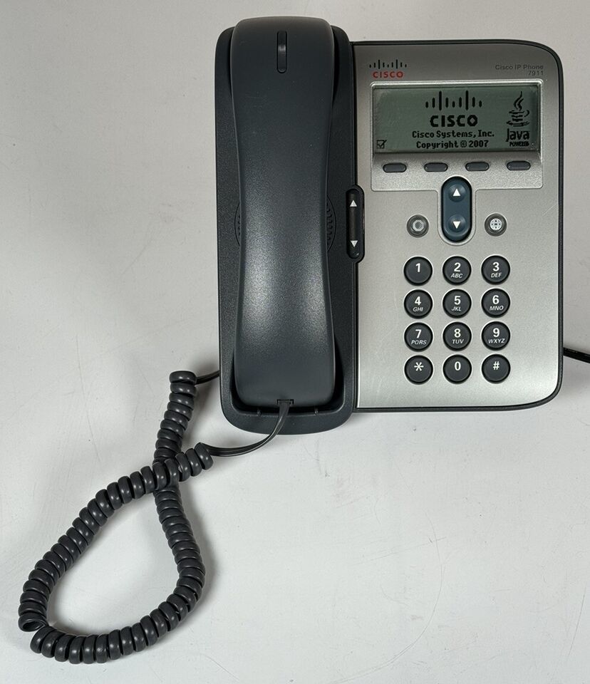 Cisco IP Phone 7911 CP-7911G VoIP PoE Business Display TESTED Very Clean - $14.01