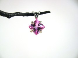8mm Pink Sapphire Pendant in Sterling Silver RKS550 - $40.00
