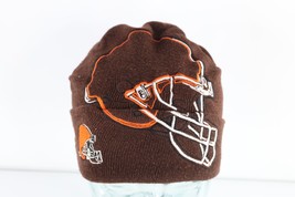 Vintage 90s Faded Big Logo Cleveland Browns Football Knit Winter Beanie ... - £70.35 GBP