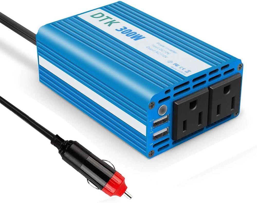 Dtk 300W Power Inverter Dc 12V To Ac 110V Car Voltage Converter Cigarette - $33.98
