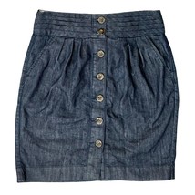 Pilcro and the Letterpress Blue Dark Wash Mini Button Front Jean Denim S... - $26.31