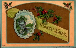 Vintage 1908 Christmas POSTCARD-MERRY Xmas -BK39 - £1.59 GBP