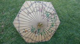 Old Chinese paper umbrella Hand painted with details Check Stock - £45.96 GBP