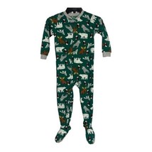 Carter&#39;s Toddler Boys Long Sleeved Winter Animals Footed Pajamas Size 5T - £17.74 GBP