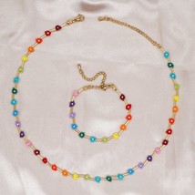 Go2Boho Necklaces Jewelry Sets for Women Boho Rainbow Jewelery Miyuki Seed Bead  - £18.52 GBP