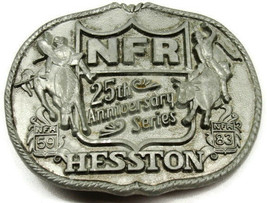 Hesston NFR 25th Anniversary Series Belt Buckle First Edition Limited Co... - £27.09 GBP