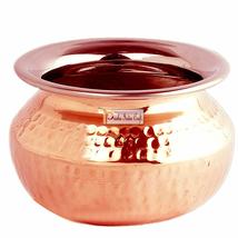 Prisha India Craft Handmade Steel Copper Casserole - Copper Serving Handi Bowl - - £46.13 GBP