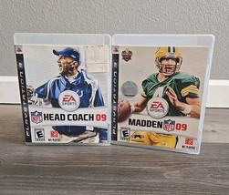 NFL Head Coach 09 &amp; Madden (Sony PlayStation 3, 2008) Complete CIB PS3 Lot - $19.30