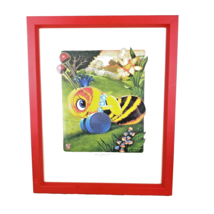 Rare Buzzy Bee McMacken Print with Red Frame - £23.02 GBP