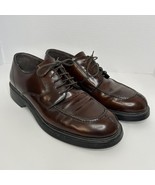 Bass Mans Shoes Size 11.5 Lace Up Oxford Burgundy Oxblood Dress Shoes - $38.63 CAD