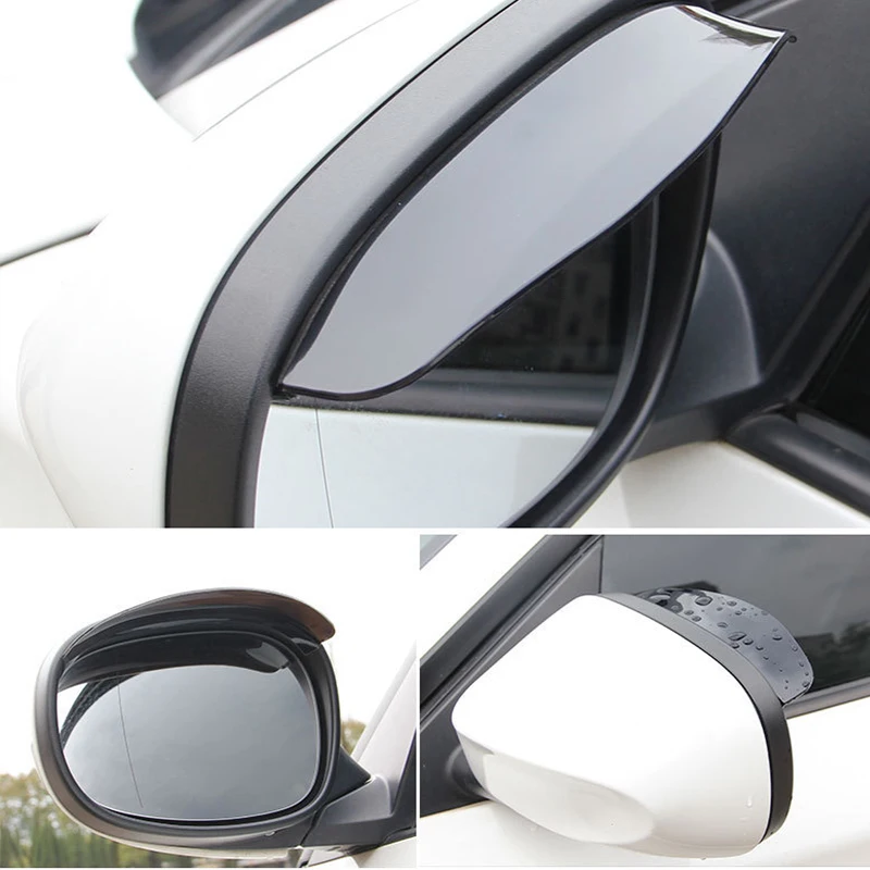 Car Rearview Mirror Rain Shield Rain Eyebrow Rain Cover Universal Carbon Fiber - £9.38 GBP