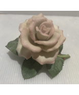 Lenox Garden Flower &quot;Tea Rose&quot; Figurine White/ Pink - $53.31 CAD