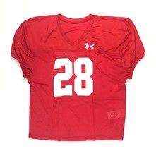 Under Armour Men&#39;s Large Football Stock Pipeline Practice Jersey Red #28... - $39.00