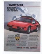 1983 Pontiac Fiero Print Ad Automobile car 8.5&quot; x 11&quot; - £14.97 GBP