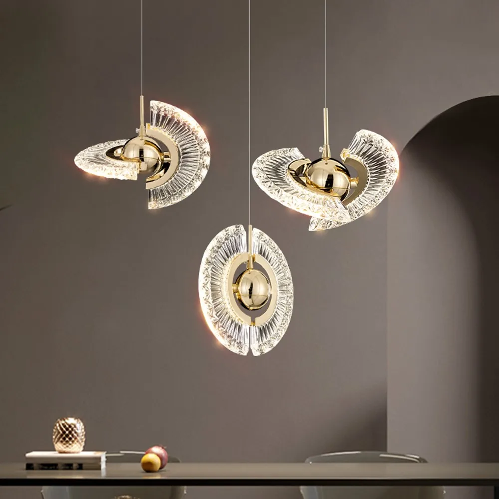  Lighting Led Pendant Light Art Rotatable Planet Chandelier Indoor Creative Hang - £205.47 GBP