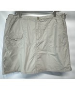 Columbia Outdoor Skort Skirt Shorts Tan Utility Pockets  Hike Camp Fish L - $27.02 CAD