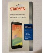 New Sealed Staples Brand iPhone 6 / 6s / 7 Plus / 8 Plus 2pk Screen Prot... - $9.09 CAD