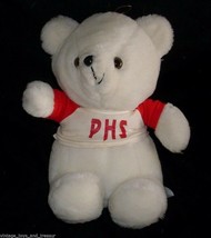 11&quot; Vintage 1986 Luv Bunch White Teddy Bear Stuffed Animal Plush Toy Red Shirt - £26.03 GBP