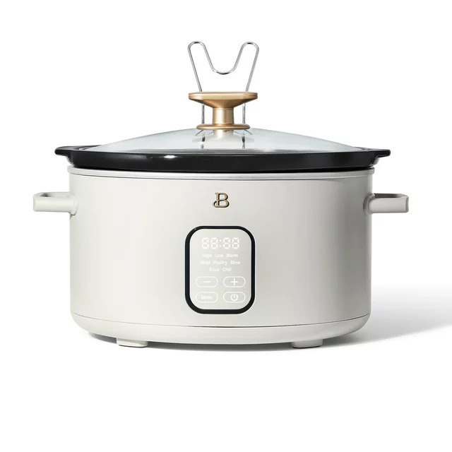 6 Qt Programmable Slow Cooker in White Icing, curated by Drew Barrymore - £123.04 GBP