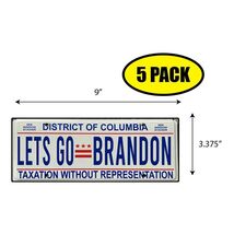 5 PACK 3.37"x 9" LETS GO BRANDON PLATE Sticker Decal Gift MAGA Trump BS0320 - $6.53