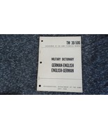 Army TM 30-506 English To German Military Dictionary 1964 - $373.13 MXN