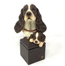 Joe Slockbower Springer Spaniel and Puppy Statue 38170 Mill Creek Studios Signed - £50.62 GBP