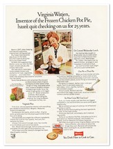 Morton Chicken Pot Pie Virginia Watjen Vintage 1972 Full-Page Magazine Ad - $9.70