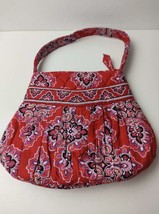 Vera Bradley Frankly Scarlet Hanna Bag Mini Red Paisley Quilted Purse Clutch - £9.00 GBP