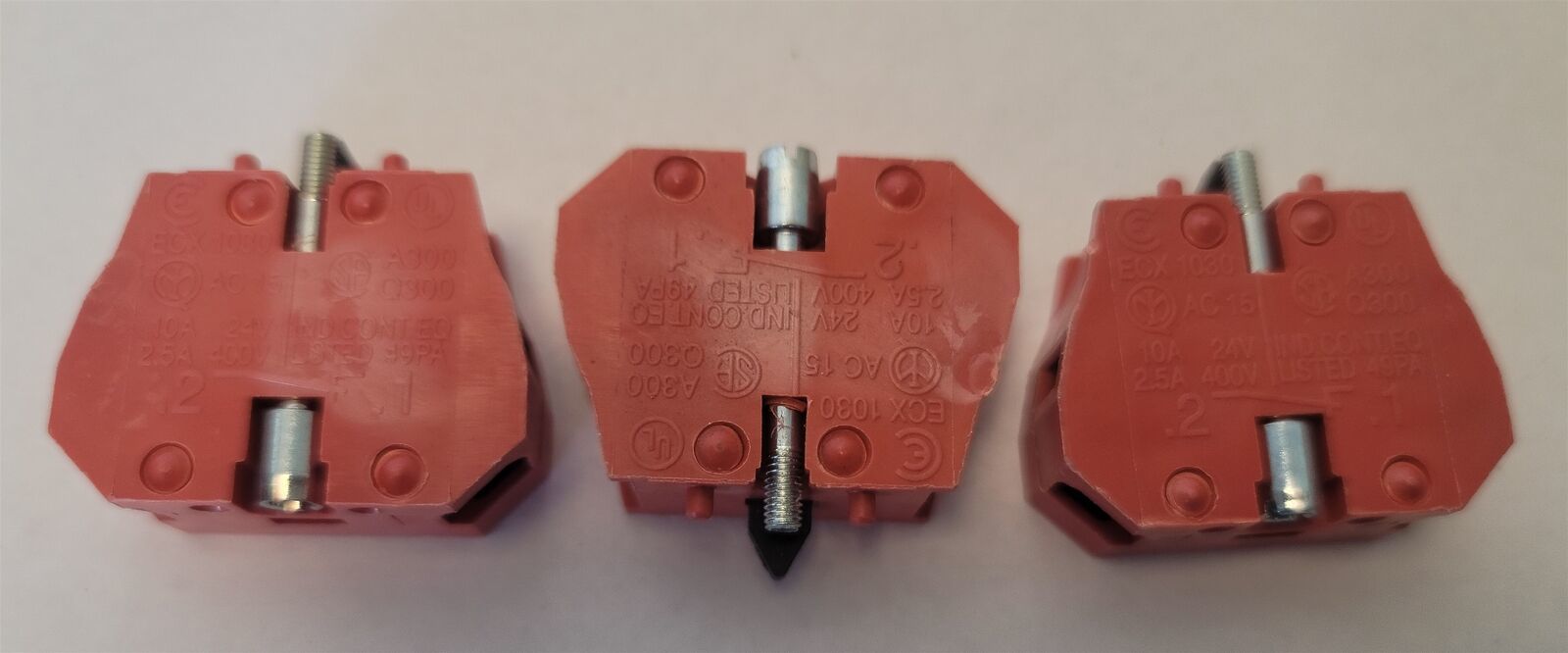 Lot of 3 Automation Direct ECX 1030 Push Button Contact Blocks - New OS - $9.77