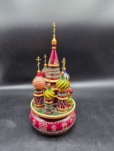 ST. BASIL&#39;S CATHEDRAL, MOSCOW: HAND-CARVED, PAINTED WOODEN SOUVENIR BUIL... - $25.00
