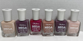 Mega Strength Nail Polish Sally Hansen  6 Assorted Colors - £14.80 GBP