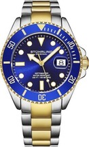 Stuhrling Original Men&#39;s Dive Watch, Swiss Movement, Stainless Steel, Bl... - $95.00