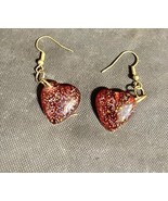 Resin Handmade Glitter Hearts Red Earrings 1/2 Inch - $6.85 CAD