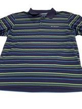 Columbia Golf Omni Shade Men’s Polo Shirt Size L Large Blue Stripe EUC G... - £13.83 GBP