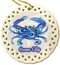 Ocean City Blue Crab Ceramic Christmas Tree Ornament - $12.99