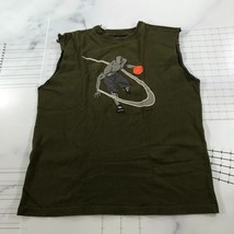 Vintage And1 Tank Top Youth Extra Large Green Basketball Player Graphic Cut Off - £14.55 GBP