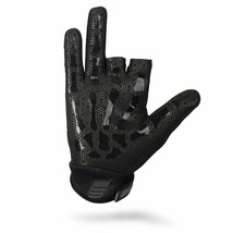 HK Army Paintball Full Half Fingerless Bones Gloves Protective Black  X-Large XL - £27.93 GBP